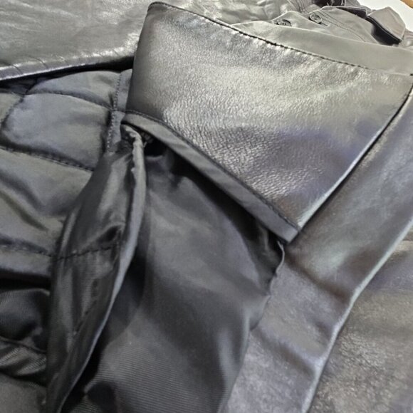 Cole Haan City Lambskin Leather Car Coat Men's Small Black Removable Lining EUC - Picture 5 of 16